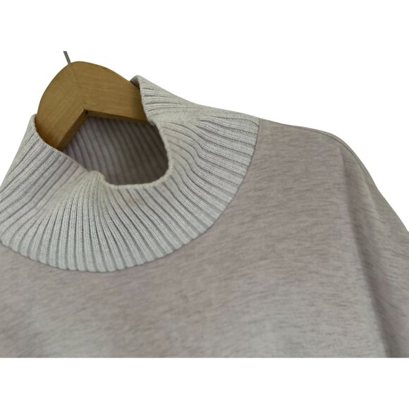 Varley Barker Oversized High Neck Sweater Oversized Side Zipper Detail Pale Pin - Picture 4 of 11